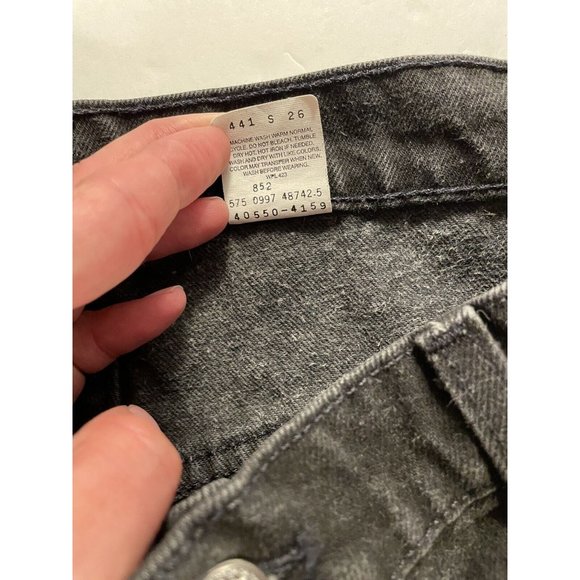 Vintage Levis 550 Jeans Mens 38x32 Black Orange Tab Made In USA 1997 - Picture 14 of 16